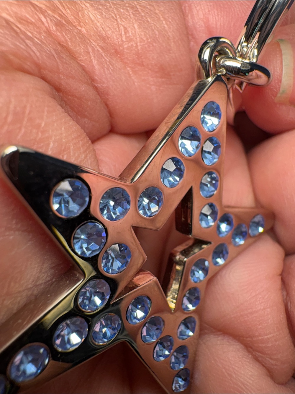 Coach Silver Star Cutout Key Charm - Picture 3 of 4